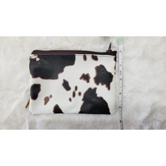 Handcrafted Fuax Leather Cow Print Coin Purse - Picture 5 of 7